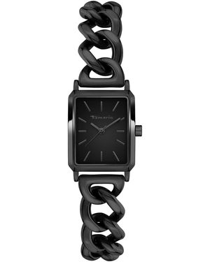 Tamaris Quarzuhr Chain Watch TT-0174-MQ, Armbanduhr, uhr, Edelstahlarmband, analog - Schwarz