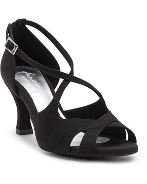 Dancing Queen Sandale Grace Harmony Tanzschuhe Wildleder - Schwarz