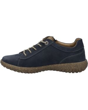 Josef Seibel Schnürschuh Damen Sneaker Nubukleder - Blau