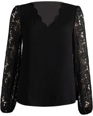CUPSHE Bluse Long Sleeve - Schwarz