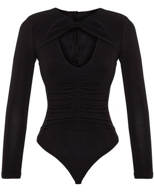 Trendyol Shirtbody - Schwarz