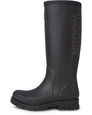 Woden Gummistiefel - Schwarz