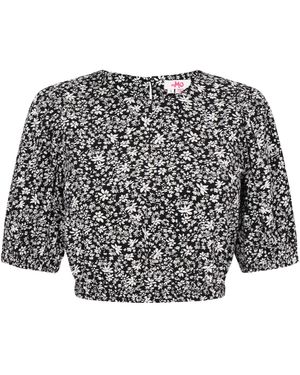 swirly Bluse Spring Summer - Schwarz