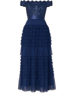 Goddiva Maxikleid - Blau