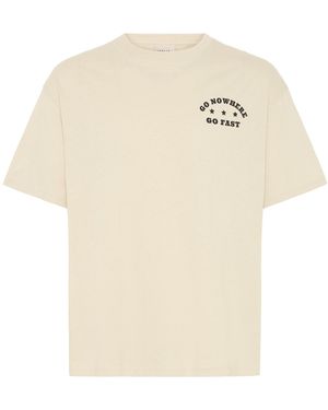 Solid Rundhalsshirt Sdustance - Natur