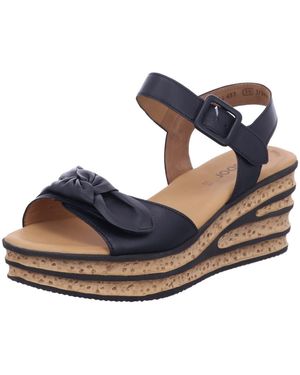 Gabor Sandale Sandalette Damen 64.653 27 Echtleder - Blau