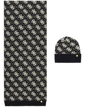 Guess Set: Mutze Und Schal - Schwarz