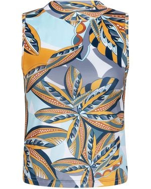 Chic by Lirette Top Crop Top Halter Palm - Blau