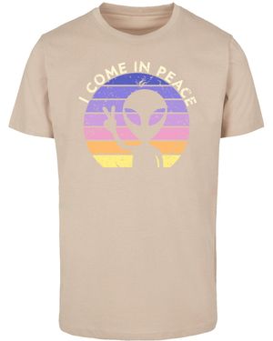 F4NT4STIC T-Shirt Alien Peace Sunset - Pink