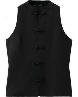 Mango Strickweste Pekin - Schwarz