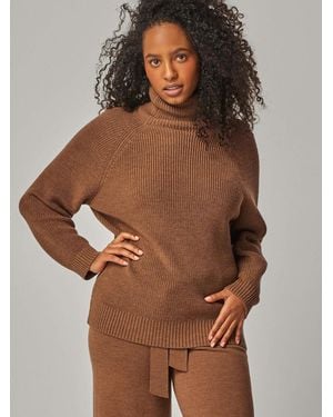 YOU LOOK PERFECT Pullover Eve - Braun