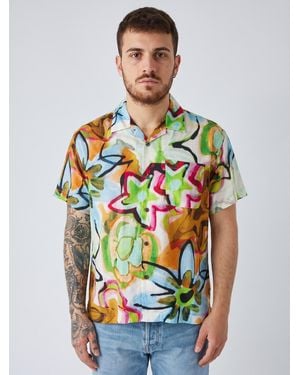 Obey Hemd Requiem Woven S/S Golden Shirt Multi - Grau