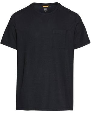 Camel Active T-Shirt Mit Brusttasche - Schwarz