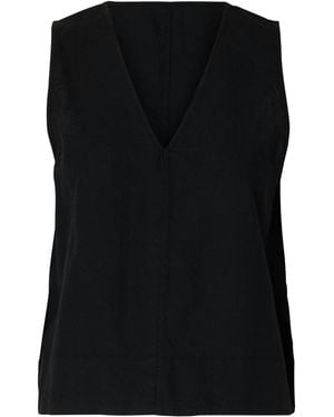 SELECTED Blusentop Slflinna - Schwarz