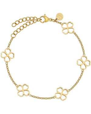 GOOD.designs Allergikerfreundliche Armkette Kleeblatt - Mettallic