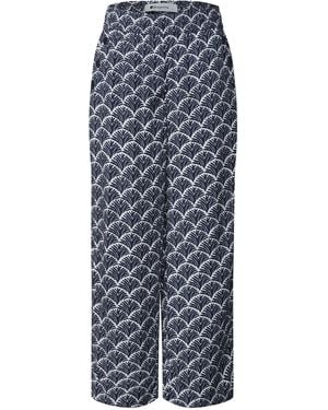 Street One High Waist Wide Leg Hose Im Loose Fit - Grau