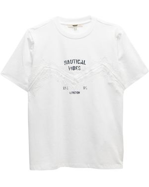 Koton T-Shirt Dantel - Weiß