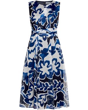 BETTY&CO Chiffonkleid Ohne Arm - Blau