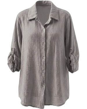 TorWeit Oversizeshirt Essential Cotton Shirt - Grau