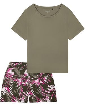 Schiesser Pyjama Modern Nightwear - Grün