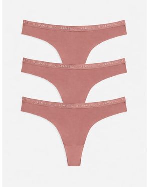 LEAFLETIC Panty Mid Rise Brazilian - Pink