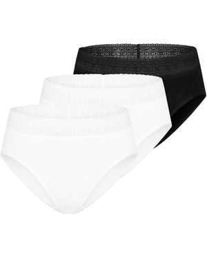 Mey Slip Modal Lace - Schwarz