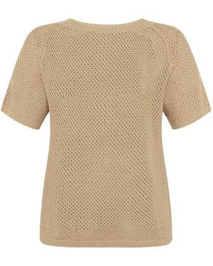 Cartoon Strickpullover Mit Rundhalsausschnitt - Grau