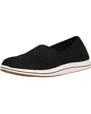 Clarks Brinkley Slipper im luftigen, perforierten Design - Schwarz