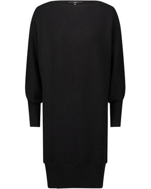 Zero Strickkleid Strukturiert U-Boot Ausschnitt - Schwarz
