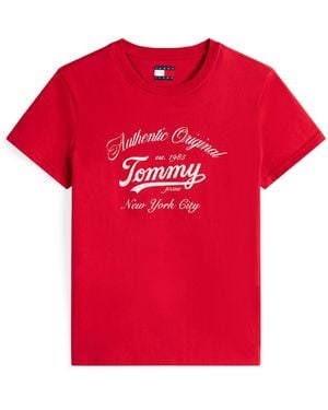 Tommy Hilfiger T-Shirt 'Essential' - Rot