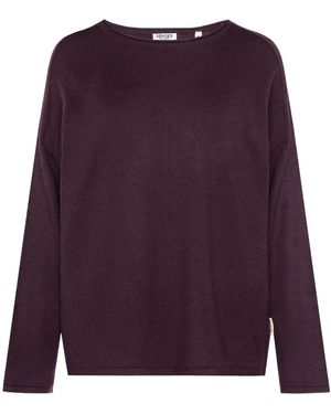 SENSES.THE LABEL Feinstrick-Pullover Mit Großzügiger Ärmelweite - Lila