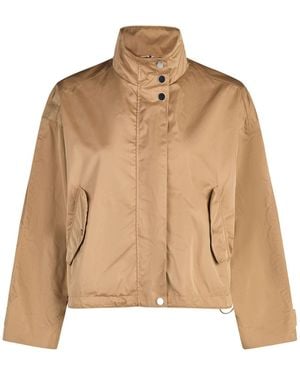 White Label Kastenjacke Mit Stehkragen, Länge Gr 38: 65 Cm - Natur