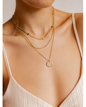 Hey Happiness Kette Circle Duo - Natur