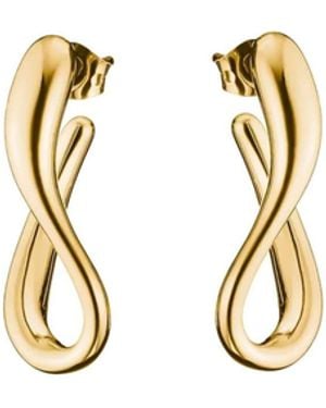 Thomas Sabo Ohrringe Vergoldete Creolen Mit Geschwungenem Design - Mettallic