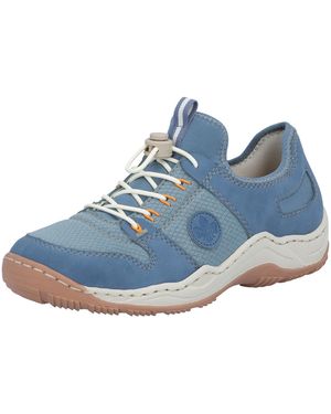 Rieker Slip-On Sneaker Slipper, Schlupfschuh, Freizeitsneaker mit Schnellverschluss - Blau