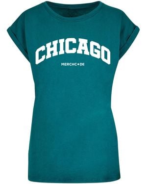Merchcode T-Shirt 'Chicago' - Blau