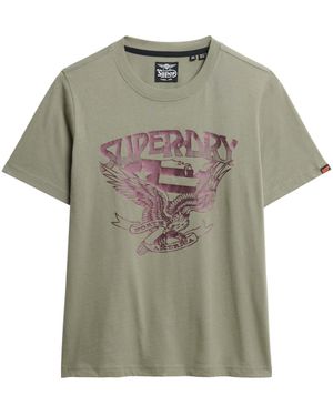Superdry T-Shirt 'American Eagle' - Grün
