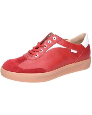 Finn Comfort Sportlicher Schnürschuh Sneaker Low Damen Interlagos 902862 Echtleder - Rot