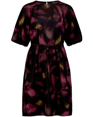 Zero Casual-Kleid Mit Bindegürtel - Schwarz