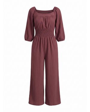 CUPSHE Jumpsuit Smocked-Waist - Lila