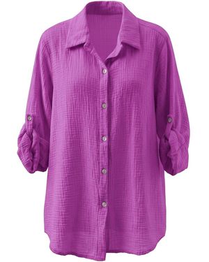 TorWeit Oversizeshirt Essential Cotton Shirt - Lila