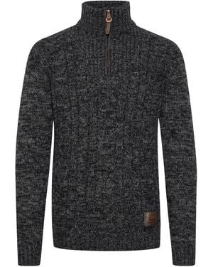 Solid Strickpullover Pankraz - Schwarz