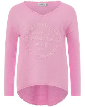 Zwillingsherz Sweatshirt 'Positive Mind' - Pink