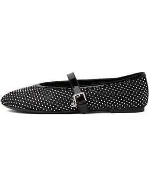KARL LAGERFELD Riemchenballerina Karo - Schwarz