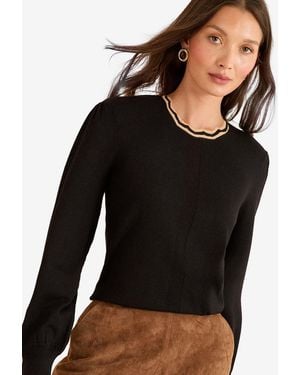 Love & Roses Pullover - Schwarz