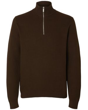 SELECTED Pullover Slhdane - Braun