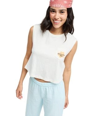 Roxy T-Shirt Salt Blocks Muscle - Weiß