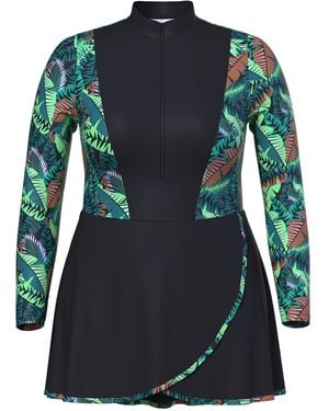 Ulla Popken Badeanzugkleid - Blau