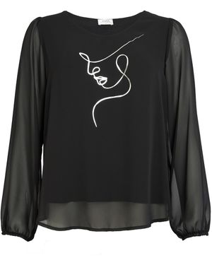 Seidel Moden Bluse - Schwarz