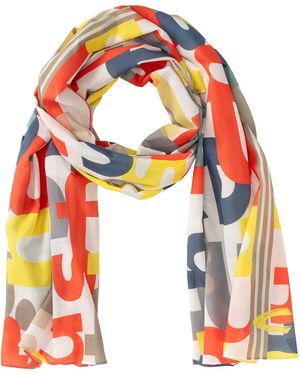 Camel Active Feines Modetuch Mit Sommerlichem Letter Print - Blau